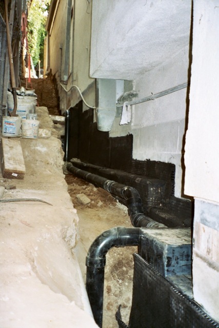 Foundation drainage change in elevation