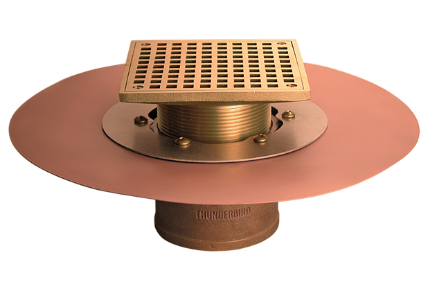Brass-grate-tile-deck-drain