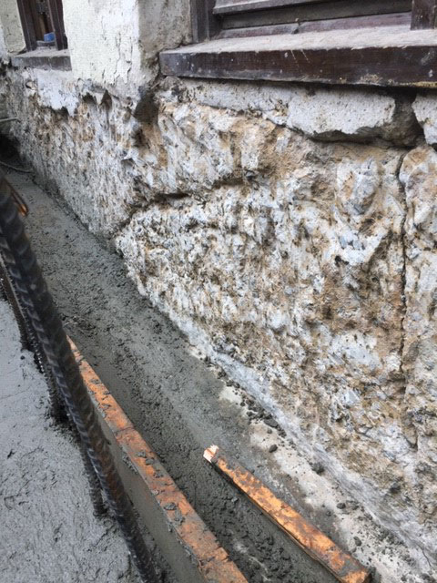 Cracked foundation creating interior leaks