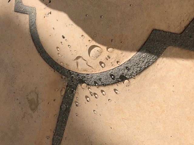 Penetrating tile sealer prevents rain water from saturating deck tile