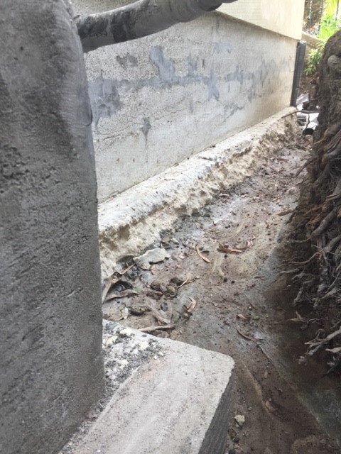Resurfacing foundation footing