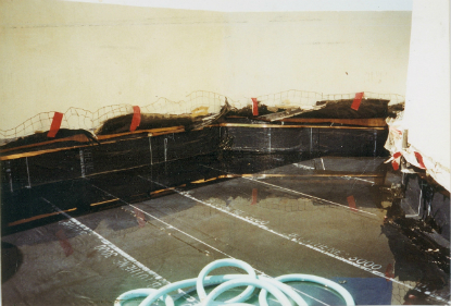 Balcony 24 hour standing water flood test